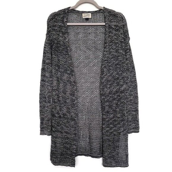 UNIVERSAL Thread OPEN Cardigan Sweater XSMALL black Long Sleeve Open Knit - Picture 1 of 8